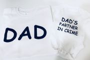 Dad And Baby Matching T-shirt And Bodysuit Set - Dad And Dad's Partner In Crime