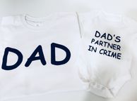 main image for ad Dad And Baby Matching T-shirt And Bodysuit Set - Dad And Dad's Partner In Crime