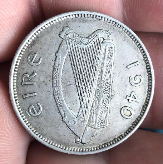 Irish silver 2 shilling florin