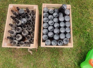 Brewing beer bottles