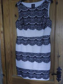 Jax black and white lace dress (free postage)