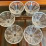 1950s Art Deco Vintage Pressed Glass Dishes Footed Set Of 6 1950 Image 2