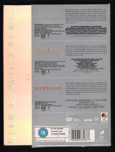 Crouching Tiger, Hidden Dragon, Warriors of Heaven and Earth & Legend of the Red Triple DVD Movie
