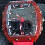 Sanda Lognce analogue-digital sports watch - red Image 4