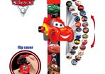 Disney Lighting McQueen Cars 24 Projection Watch Digital Clock Student Wristwatches Kids Toy Car Boy Birthday Gifts