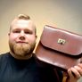 hand made leather satchel Image 5