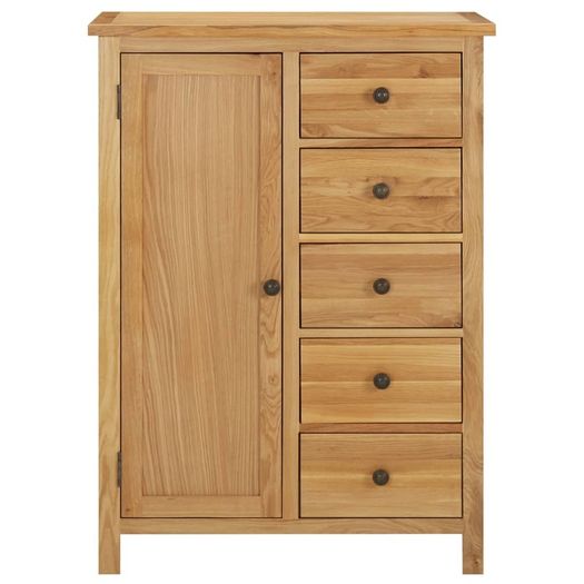 Wardrobe 76x52x105 cm Solid Oak Wood