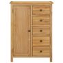 Wardrobe 76x52x105 cm Solid Oak Wood Image 2