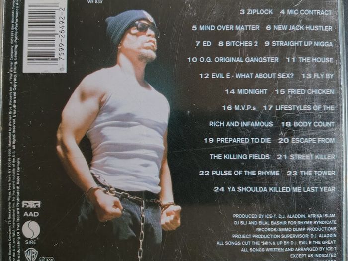 Ice-T - O.G. Original Gangster CD (1991) Classic Gangsta Rap Hip Hop EX+
