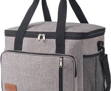 NEW SALE | Thermal Insulated Picnic Family Lunch Bag Waterproof Cool Bags Large Shopping Bag for Beach Picnic Camping Travel Grey