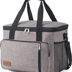 NEW SALE | Thermal Insulated Picnic Family Lunch Bag Waterproof Cool Bags Large Shopping Bag for Beach Picnic Camping Travel Grey