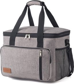 NEW SALE | Thermal Insulated Picnic Family Lunch Bag Waterproof Cool Bags Large Shopping Bag for Beach Picnic Camping Travel Grey