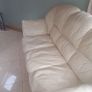 Leather Cream Sofa Image 2