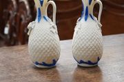 Pair of Victorian Parian Ware Ewers
