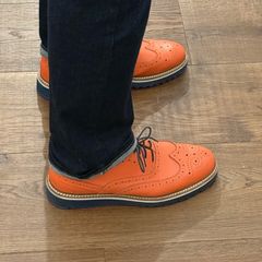 Handmade Italian Leather Brogues  Size 44 Artisan Shoes from Cefalu Sicily