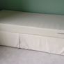 Sofa bed, single bed sized when cushions are removed. Image 3