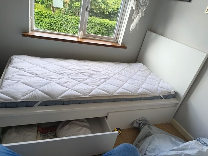 IKEA single bed and mattress