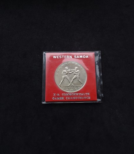 1974 Western Samoa 1 Tala Coin - Xth Commonwealth Games ( Boxing ) Uncirculated in Original Mint Package