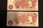 10 shillings banknote from England