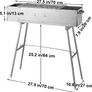 BRAND NEW Folding Charcoal BBQ Grill Portable Foldable Stainless Steel W/ Scissor BBQ Tong for Outdoor Camping Picnic Patio Cooking Image 7