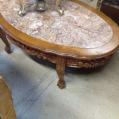 Vintage oval coffee table