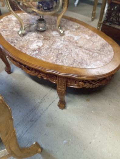 Vintage oval coffee table
