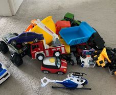 Selection of books and toys
