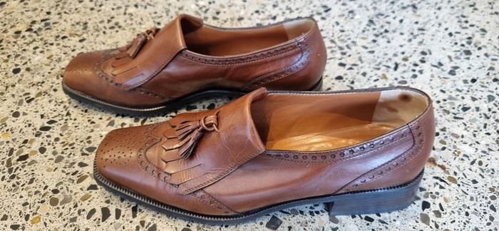 italian brown leather loafers