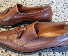 italian brown leather loafers