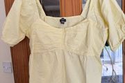 Yellow Primark blouse size UK18 EU46 Perfect condition Postage included