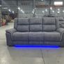 Hannan 3+2 Grey Electric Fabric Recliner Sofa Image 2