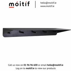 Black Coat Rack and Shelf