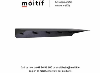 Black Coat Rack and Shelf