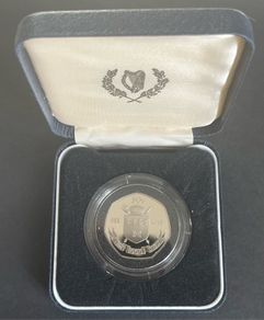 1988 Ireland Dublin Millennium Fifty Pence (50p) coin cupronickel proof in case of issue superb quality