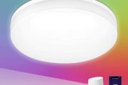 Smart LED Ceiling Light Dimmable, RGB Colour Changing Ceiling Light, App or Voice Control, IP54 Waterproof, 15W 1250lm, 2700K-6500K Tunable, Compatible with Alexa and Google Home