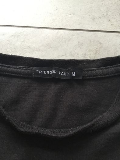 Man's Black T-Shirt. Size Small. 'Friend or Faux' make