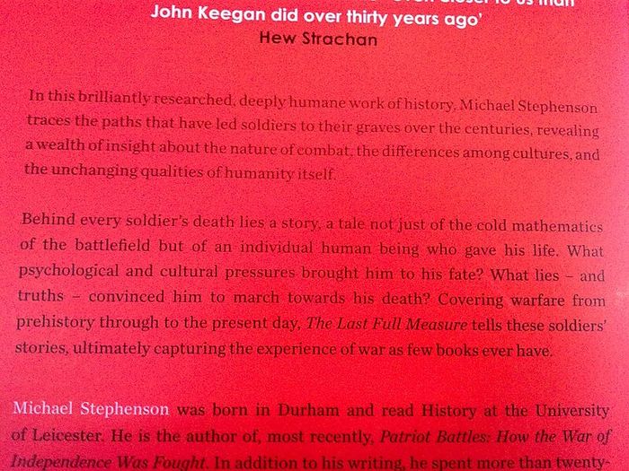 The Last Full Measure How soldiers die in battle