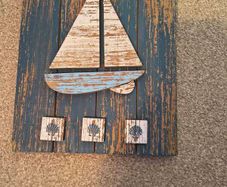 Nautical timber wall hanging