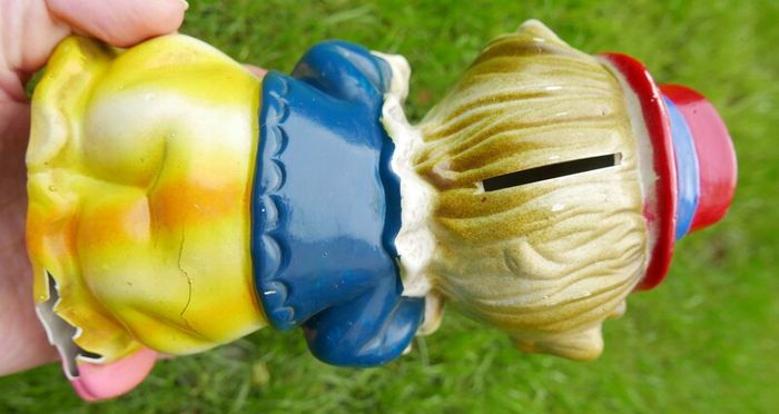 Vintage Clown Piggy Coin Bank