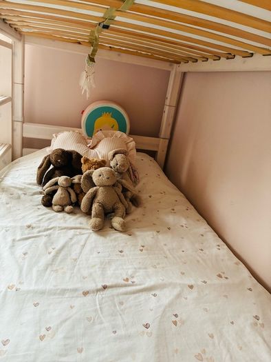 Flexa Bunk Bed - Bunk Bed 154 Cm With Pull-out Drawer, Ladder And Safety Rail, 90 X 200 Cm, White