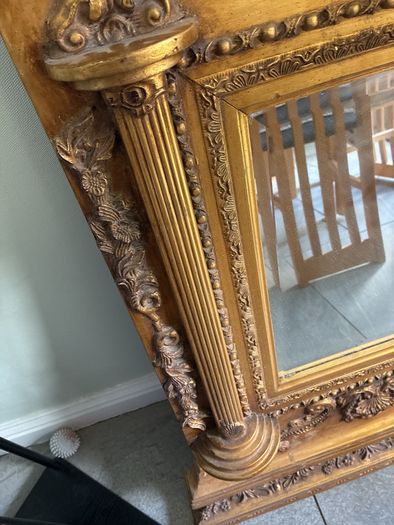 Ornate Gold Gilt Mirror 85 X 59 cm