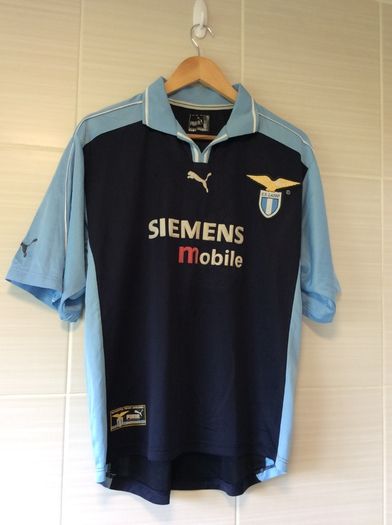 Lazio Jersey. Lazio Football Club. Rome. Italy. SS Lazio. Roma. Italia. Official European Away Jersey Season 2001/02. Original From The Time,Not A Remake.