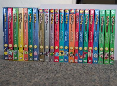 pokemon adventures manga: red and blue box set, gold and silver full set, ruby and sapphire full set