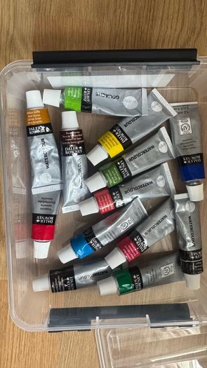 Daler-Rowney watercolours (x12) and gouache (x2)