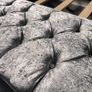 Light grey crushed velvet Chesterfield single bed +Ottoman set Image 4
