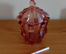 1920s Rose Pink Biscuit Barrel