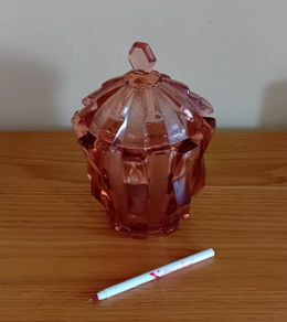 1920s Rose Pink Biscuit Barrel