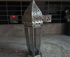 Lantern - brushed silver