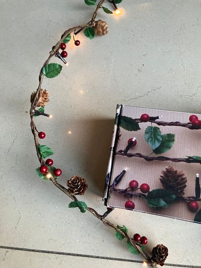 20 Warm White LED Battery Garland
