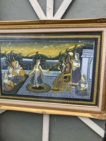Indian painting on silk large